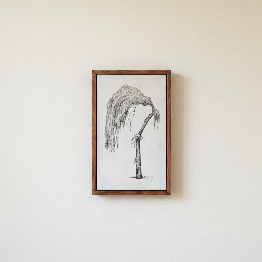 Dalston Willow | Original Drawing on Cement