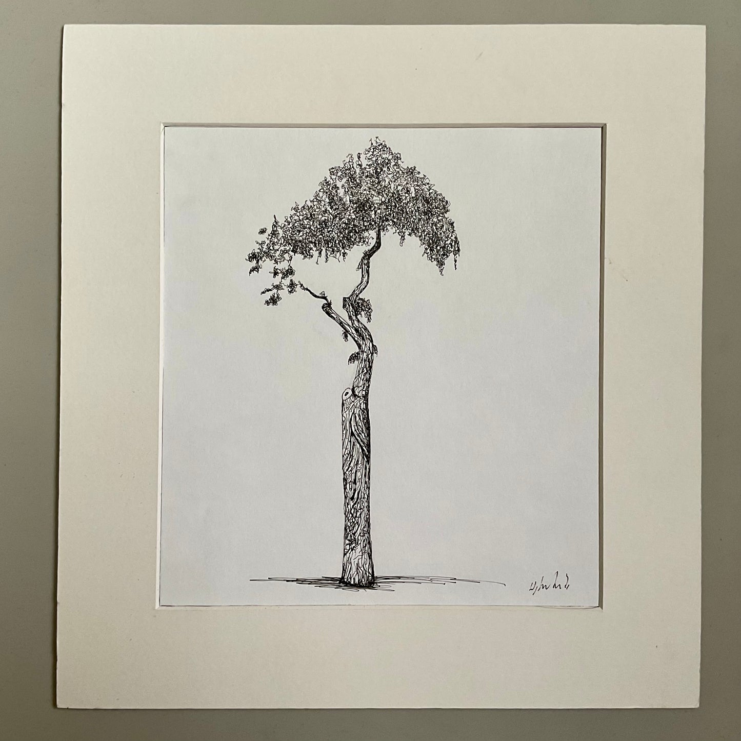 Cycladic Shelter – Original Ink Drawing