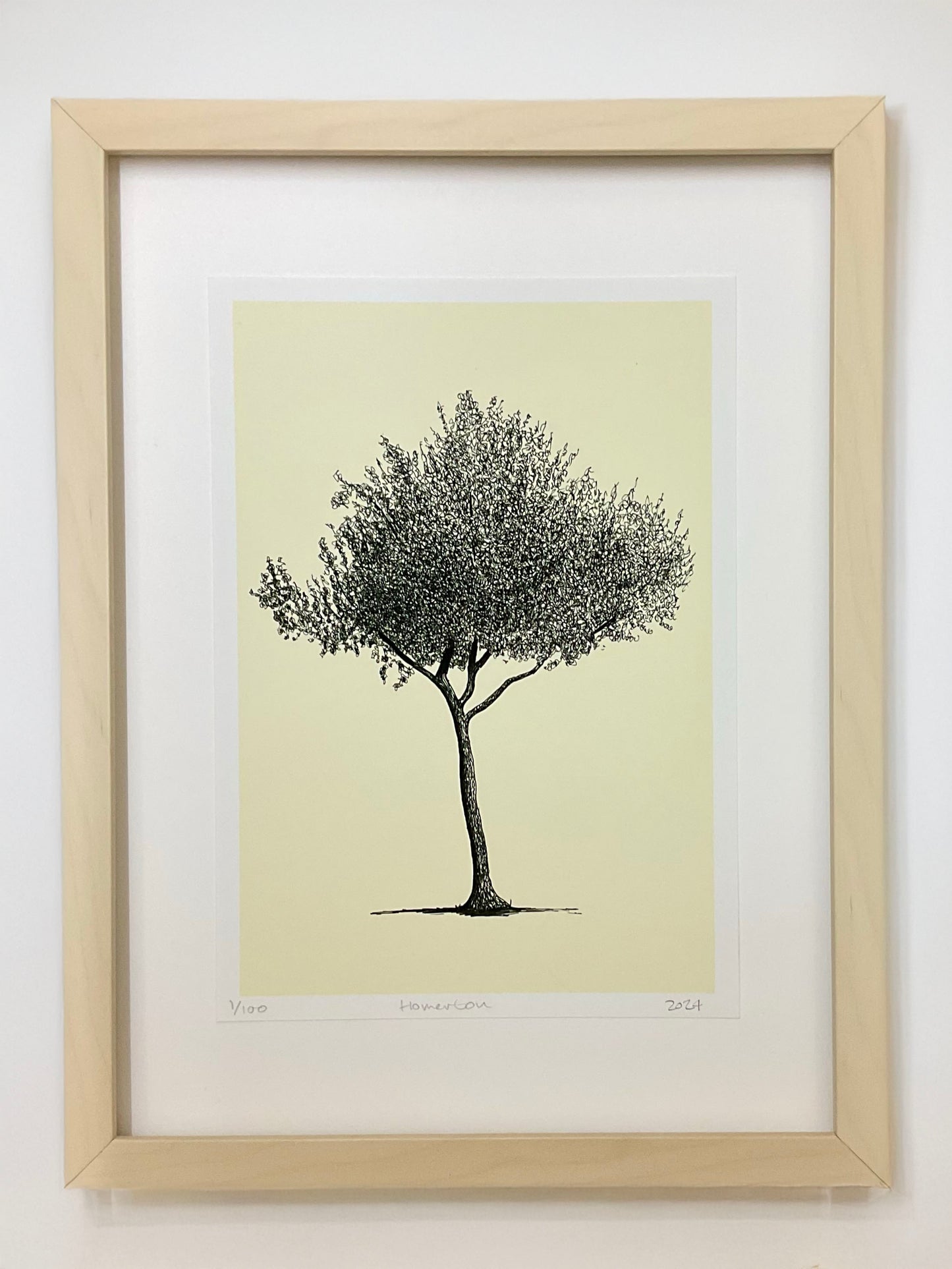 Homerton Hawthorn – A4 Limited Edition Tree Giclée Print