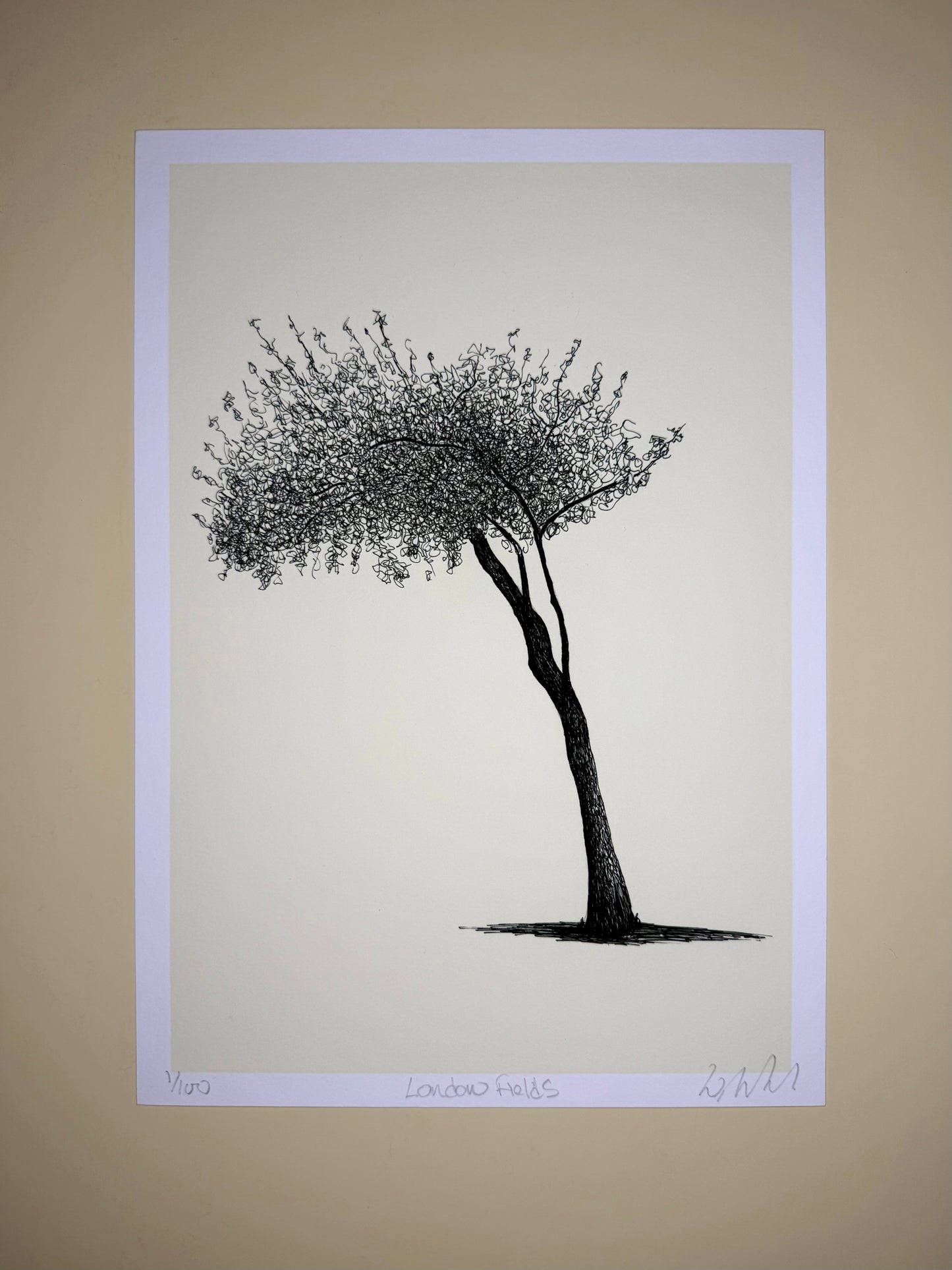 London Fields – A4 Limited Edition Tree Giclée Print