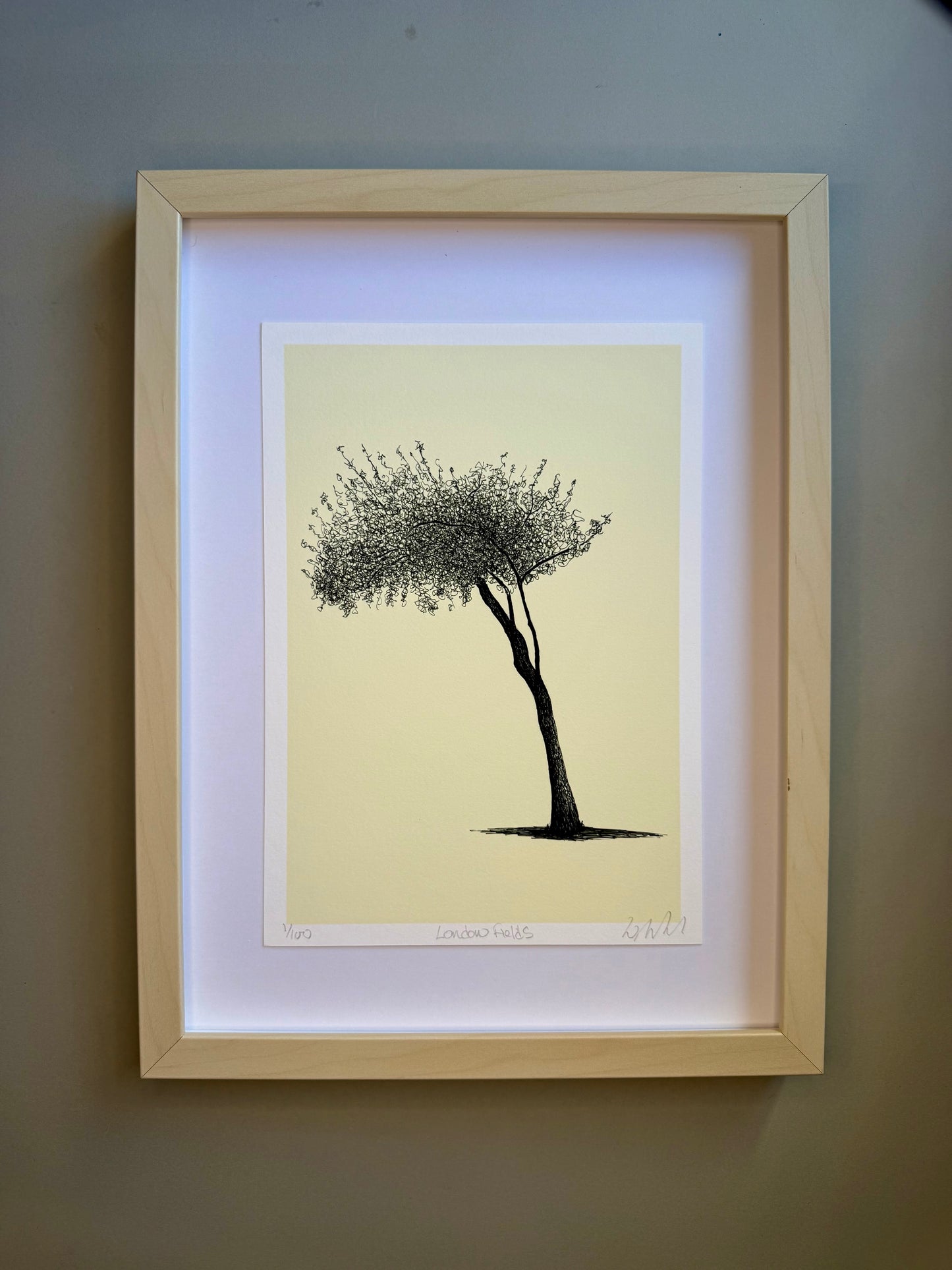 London Fields – A4 Limited Edition Tree Giclée Print