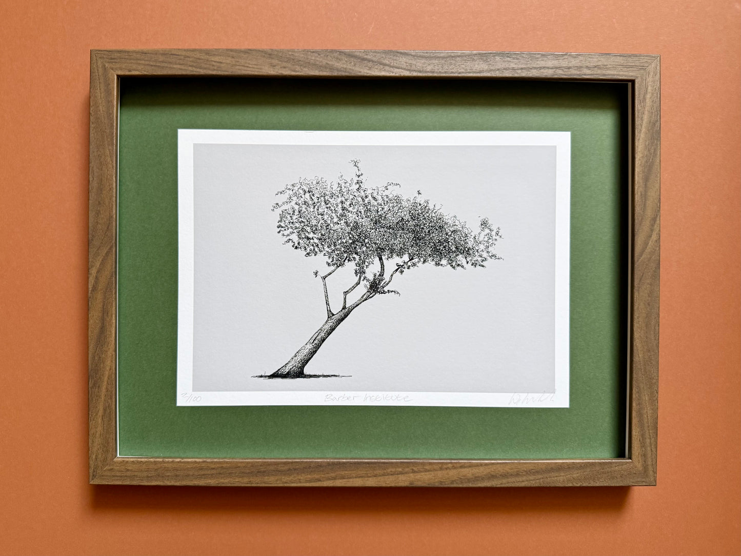 Barber Institute Tree (Grey) — A4 Limited Edition Giclée Print