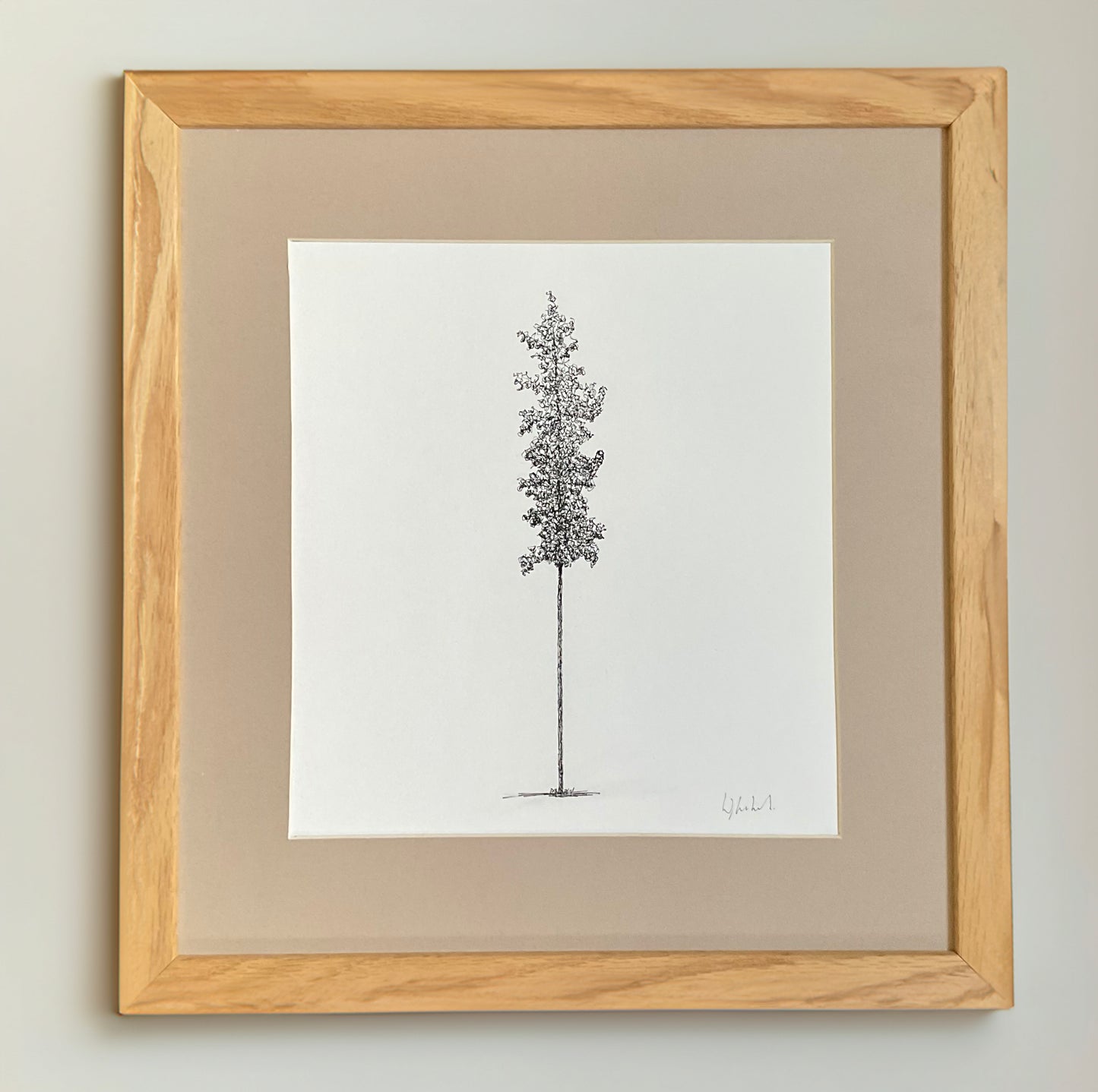 Fit Stick – Original Tree Drawing on 25cm x 25cm Paper