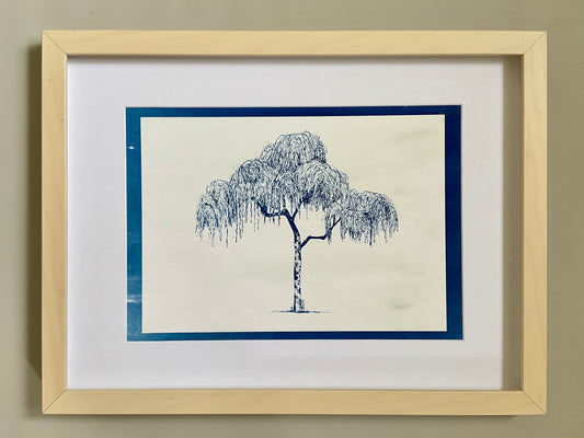 Weeping Silver Birch – Original Cyanotype Print